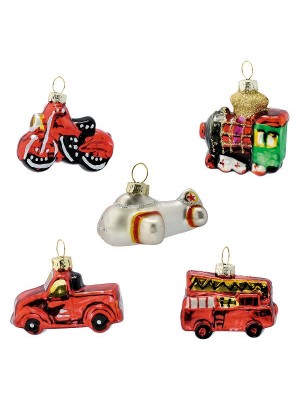 Набор новогодних игрушек Christmas car red, 5 шт.